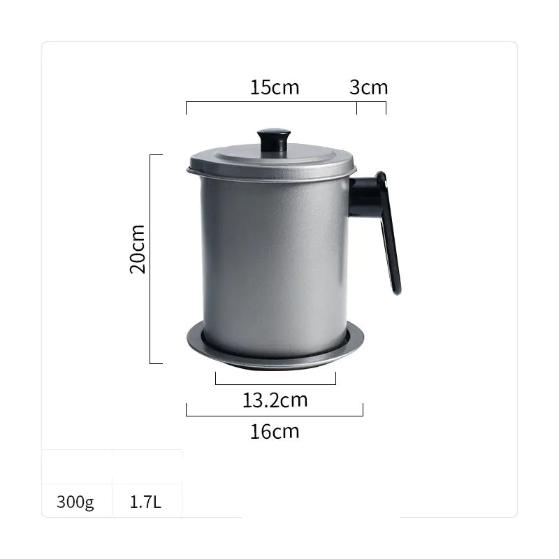 Stainless Steel Oil Storage Pot with Filter